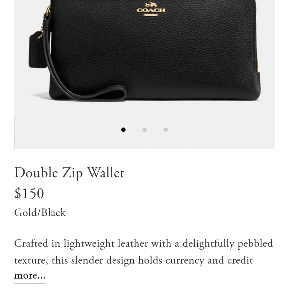 Coach Double Zipper wallet/wristlet